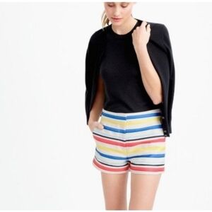J.Crew Colorful Jacquard Striped Shorts Size - 2
